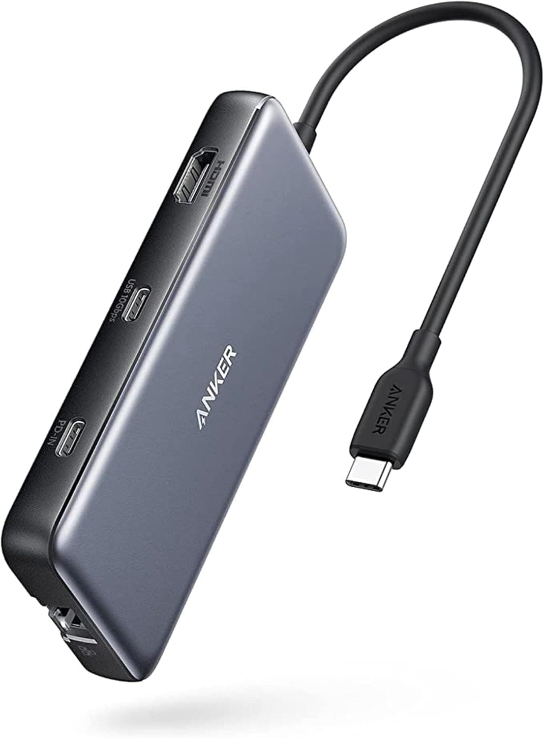 Anker 555 USB-C 8-in-1 hub with multiple ports