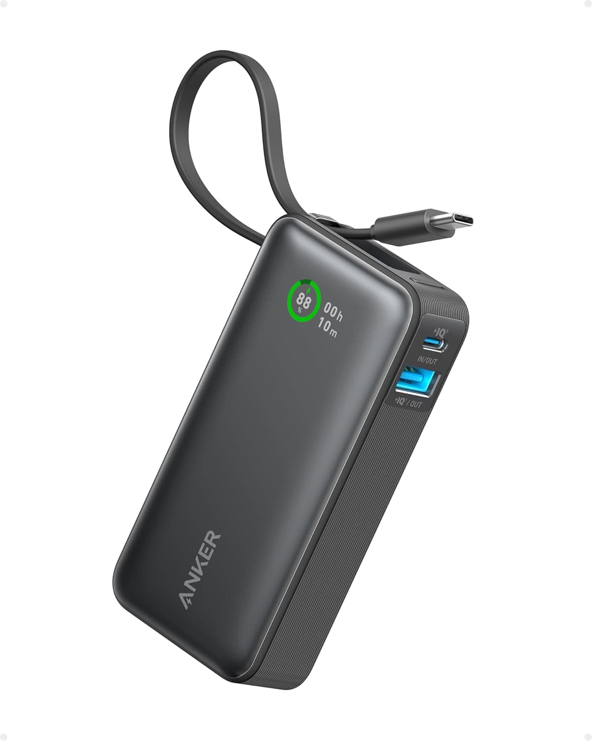 Anker Nano Power Bank 10000mAh with built-in USB-C cable