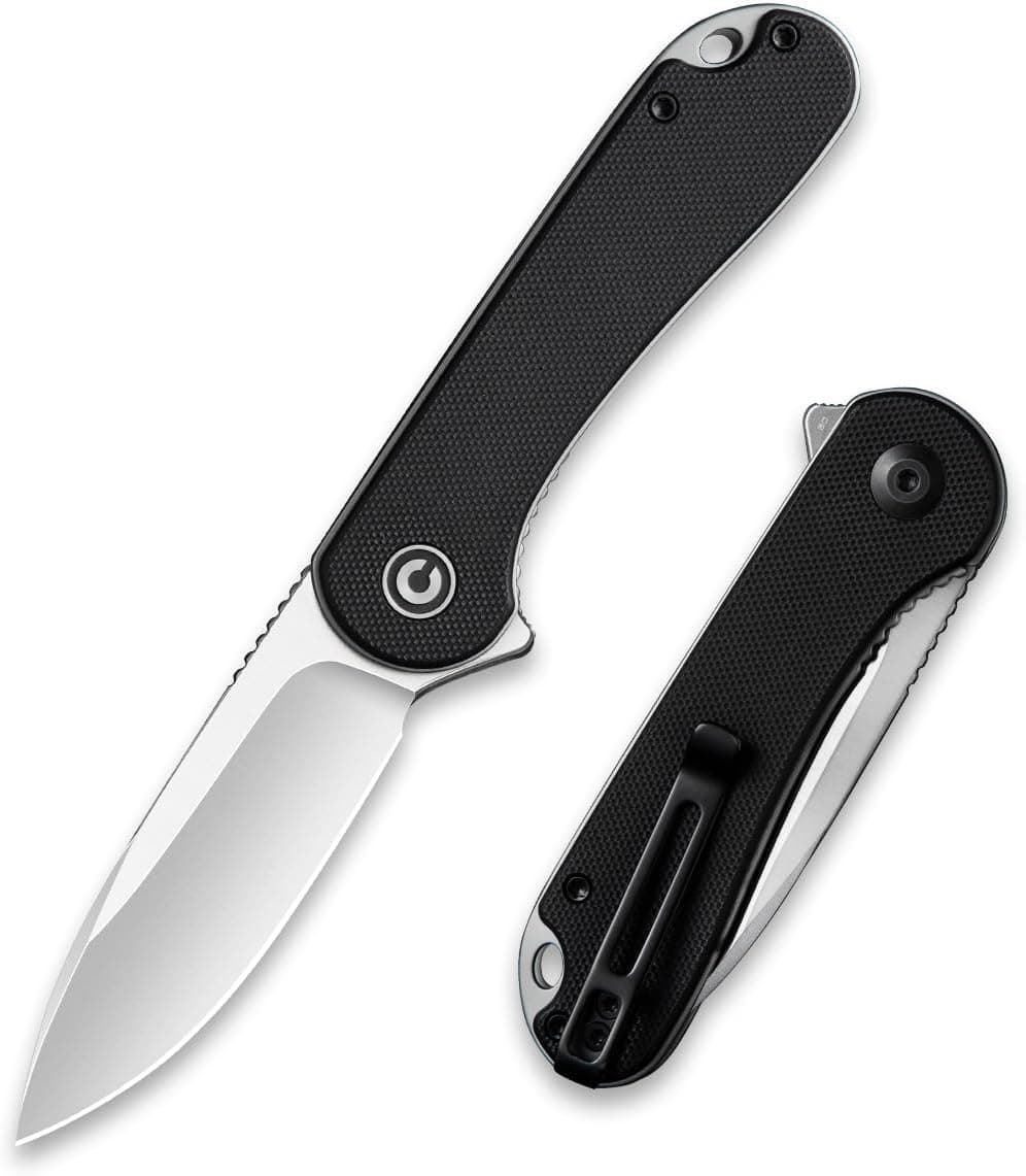 Civivi Elementum pocket knife with black G-10 handles, open