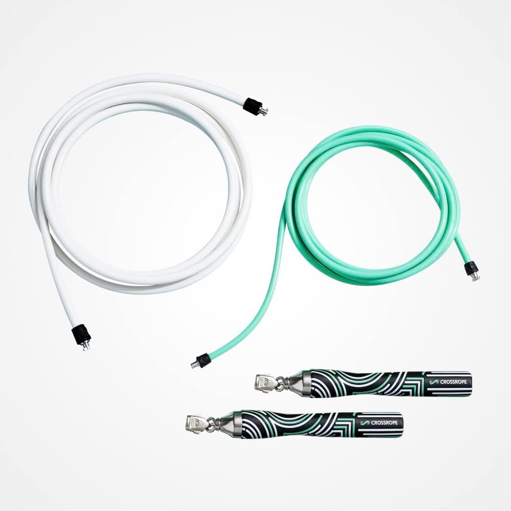Crossrope Get Lean weighted jump rope set with slim handles