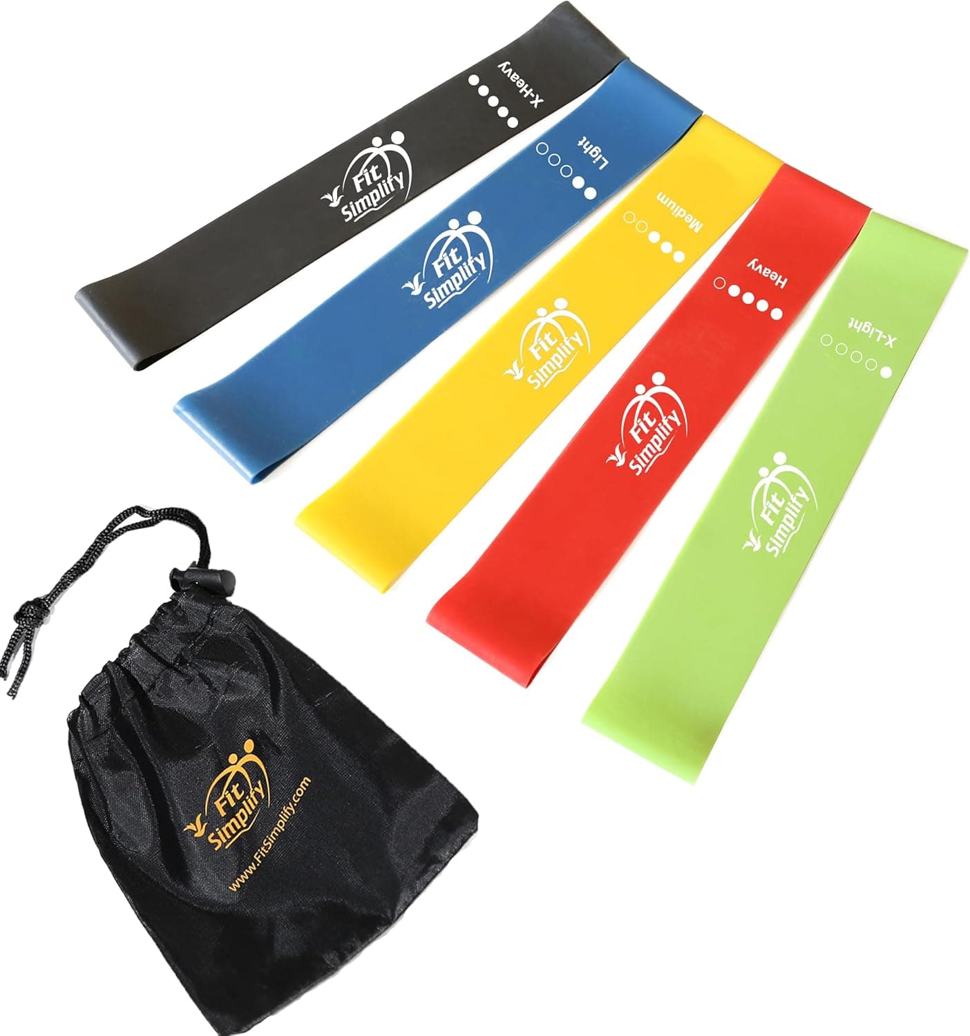 Fit Simplify resistance loop bands set of five in assorted colors