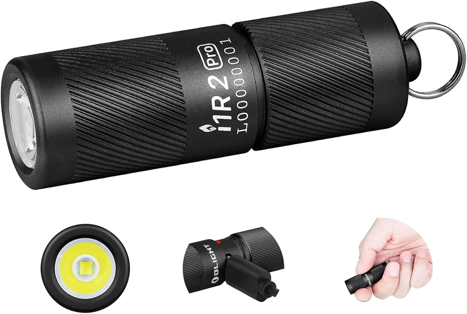 Olight i1R 2 Pro EOS keychain flashlight in black