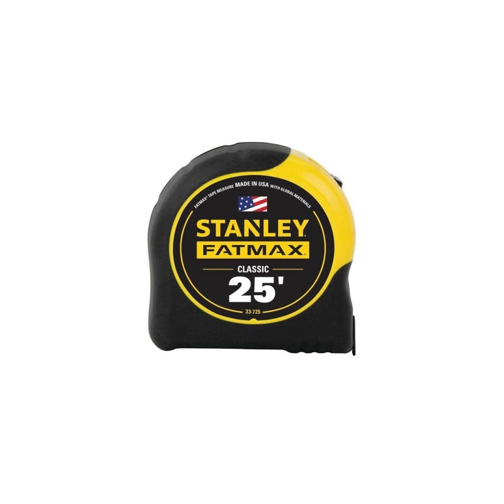 Stanley FatMax 25-foot tape measure in yellow and black